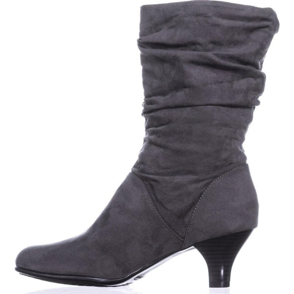 Aerosoles Gray Suede Mid-calf Slouch Boots, Size 7 - Picture 3 of 12